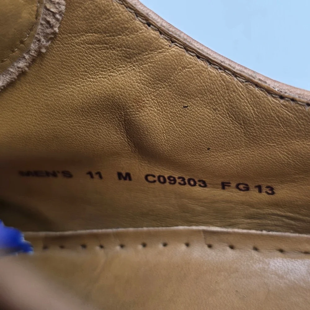 Cole Haan Mens Air Giraldo Wingtip Oxford Shoes Size 11 M  British Tan Leather